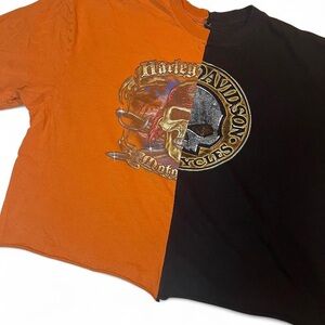 Harley-Davidson Reworked Slouchy Cropped Graphic Tee